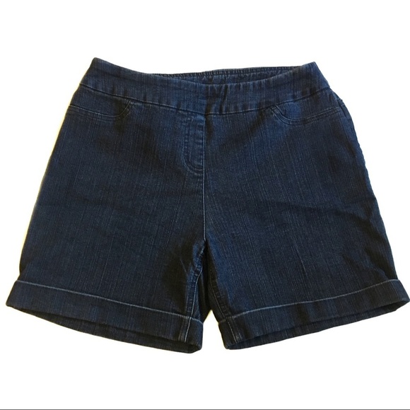 Soft Surroundings Pants - Soft Surroundings elastic denim jean shorts small